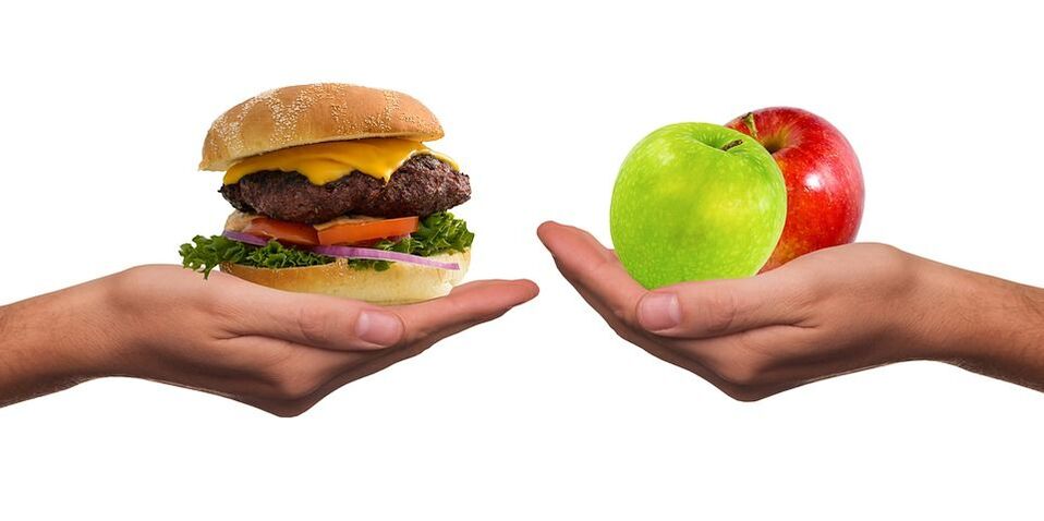 انتخاب بین غذای سالم و ناسالم